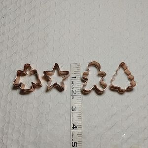 Copper Mini Cookie Cutters Set of 4